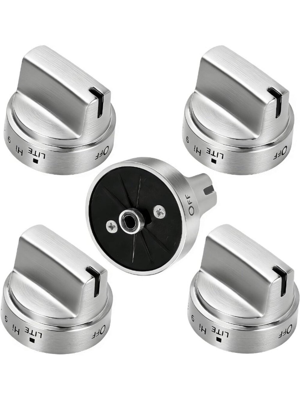 Stainless Steel Gas Stove Knobs Replacement for Range - Durable & Stylish